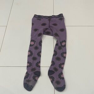 Melton Danish Purple Floral Kids Tights 1-3Y